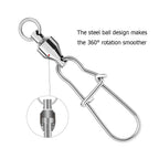 Ball Bearing Swivel with Reinforced Duo Lock Snap Pack of 10 HERCULES