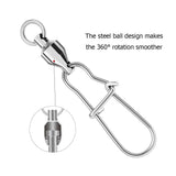 Ball Bearing Swivel with Reinforced Duo Lock Snap Pack of 10 HERCULES