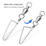 Fishing Ball Bearing Swivels with Coastlock Snaps Pack of 10 HERCULES