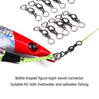 Stainless Steel Barrel Swivel with Snap for Fishing Lures HERCULES