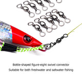 Stainless Steel Barrel Swivel with Snap for Fishing Lures HERCULES