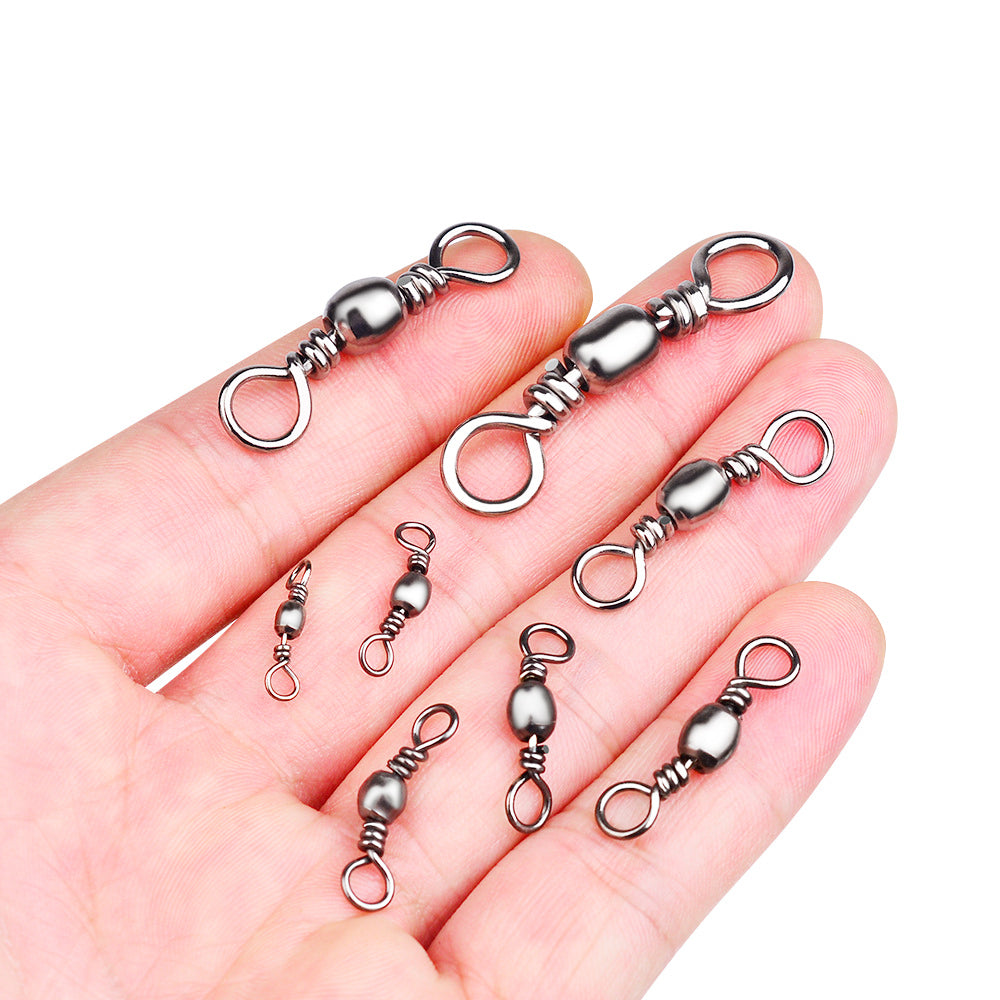 Stainless Steel Barrel Swivel with Snap for Fishing Lures HERCULES
