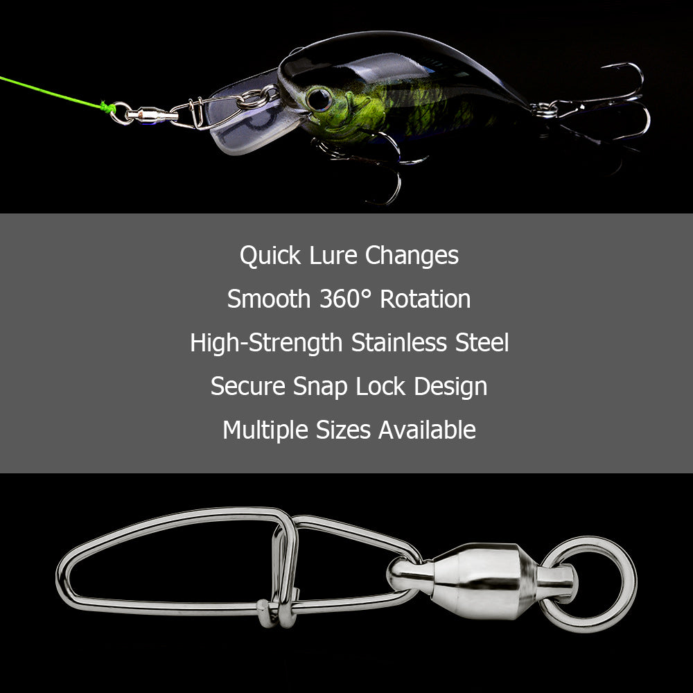 Fishing Snap Swivel Connector – Quick Change Rolling Swivels HERCULES