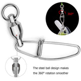 Fishing Snap Swivel Connector – Quick Change Rolling Swivels HERCULES