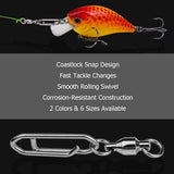Fishing Coastlock Snap Swivels – Quick Change Lure Connectors Hercules Fishing Tackle