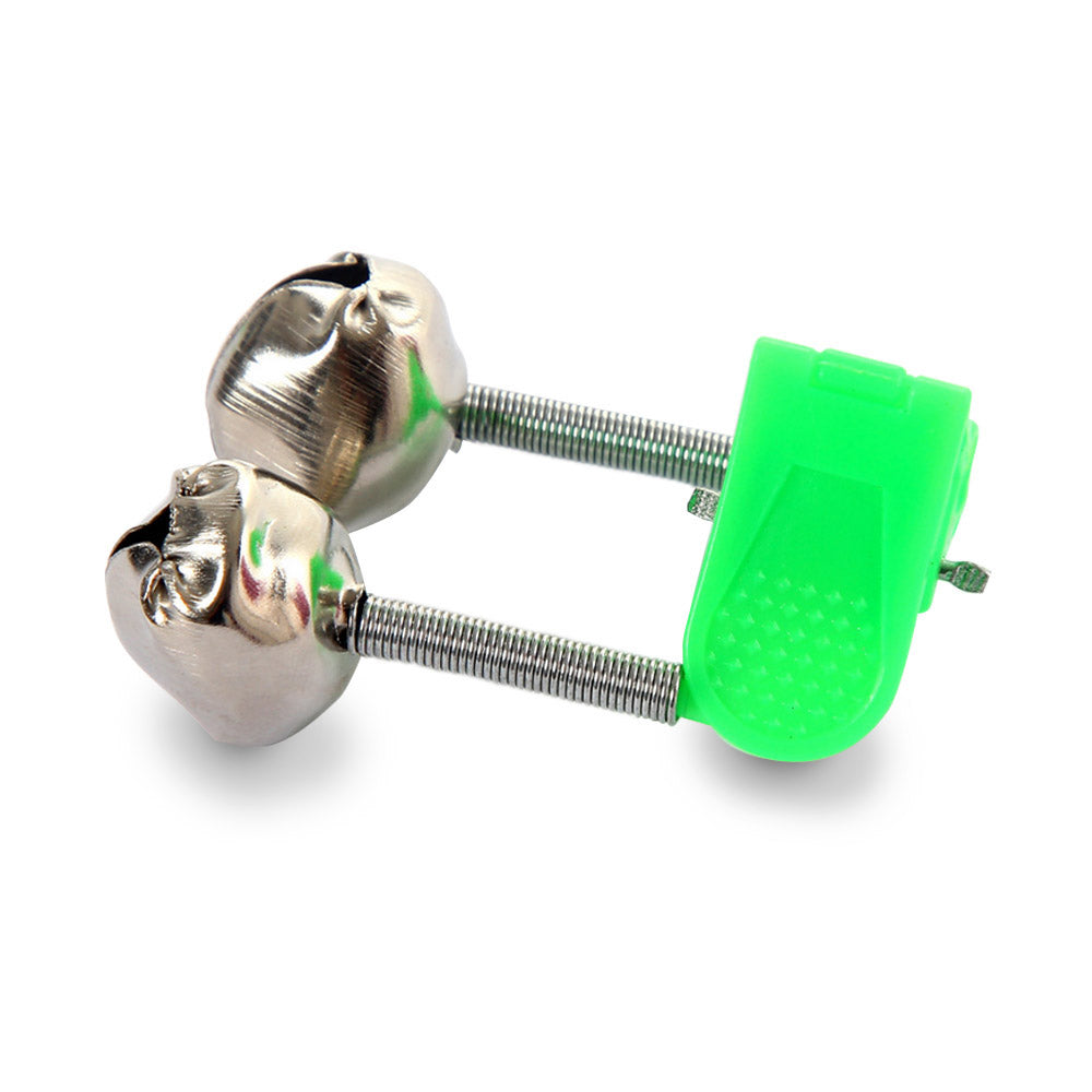 HERCULES Wingsflying 20 Pcs Fishing Rod Extra Loud Alarm Dual Alert Bell Green Silver Tone HERCULES SALE
