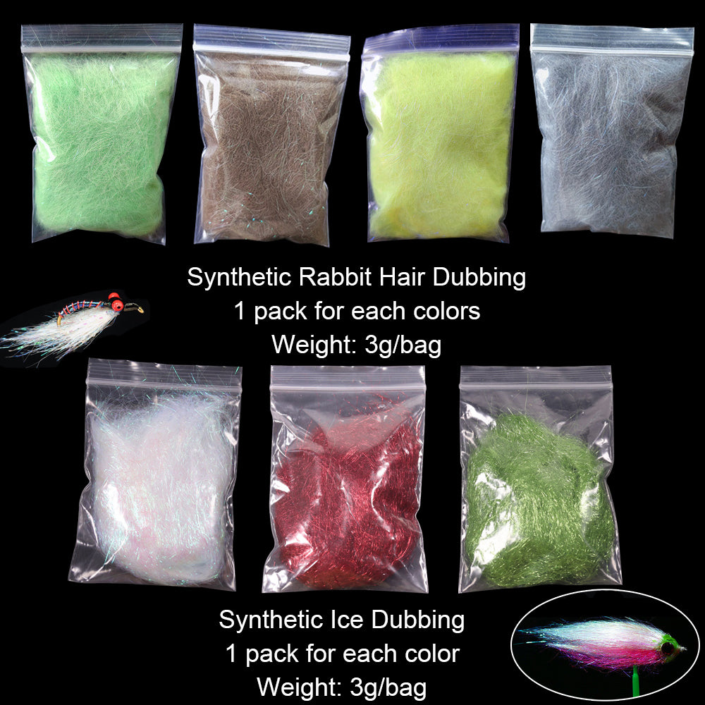 Fly Tying Material Set Feather and Dubbing Starter Kit HERCULES
