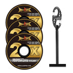 HERCULES Fly Fishing Tippet Pack of 3 with Fly Tippet holder 55 Yards HERCULES