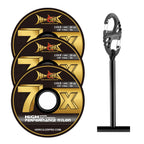 HERCULES Fly Fishing Tippet Pack of 3 with Fly Tippet holder 55 Yards HERCULES