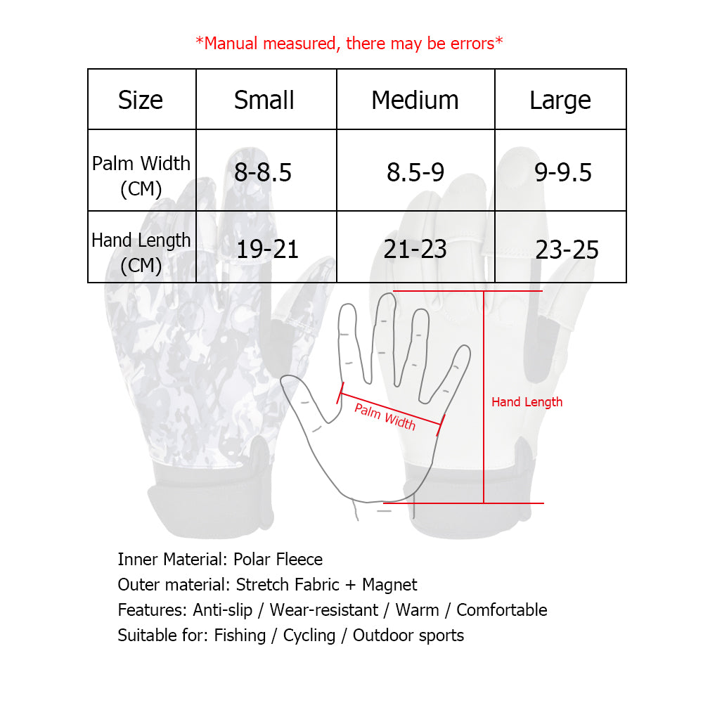 Winter Fishing Gloves with Magnetic Fingertips & Anti-Slip Palm HERCULES