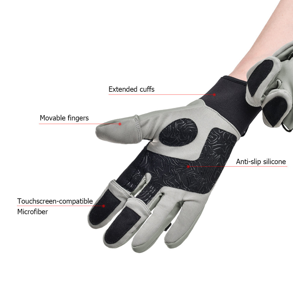Winter Fishing Gloves with Magnetic Fingertips & Anti-Slip Palm HERCULES