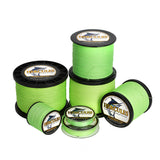 HERCULES 100M-2000M Fluorescent Green 6lb-100lb PE Braided Fishing Line 4 Strands HERCULES