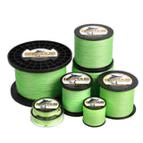 HERCULES 100M-2000M Fluorescent Green 10lb-300lb PE Braided Fishing Line 8 Strands HERCULES