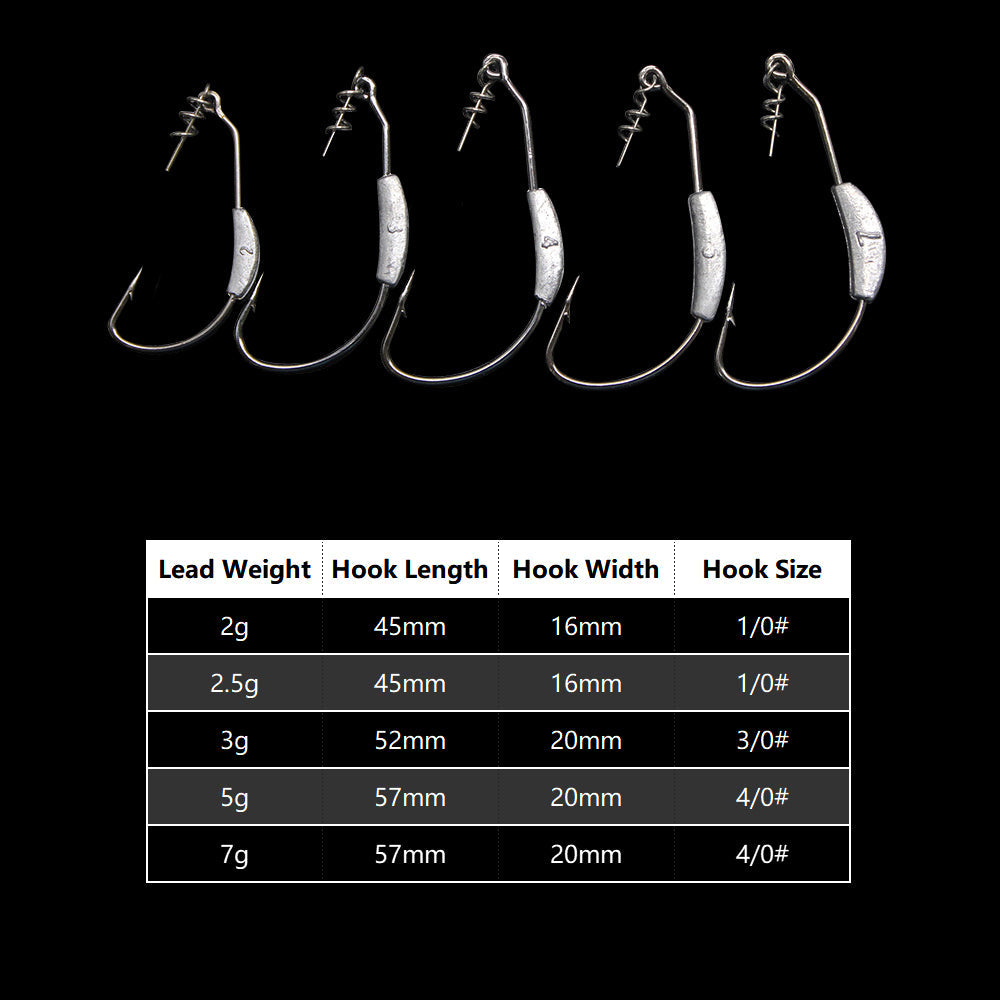 Weighted Swimbait Hooks with Twist Lock, Pack of 20pcs HERCULES
