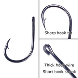 Barbed Iseni Fishing Hooks – Gold/Black, 100/500PCS