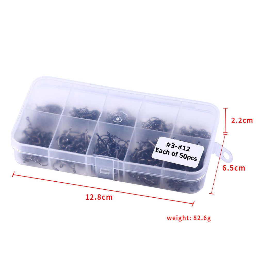 Barbed Iseni Fishing Hooks – Gold/Black, 100/500PCS
