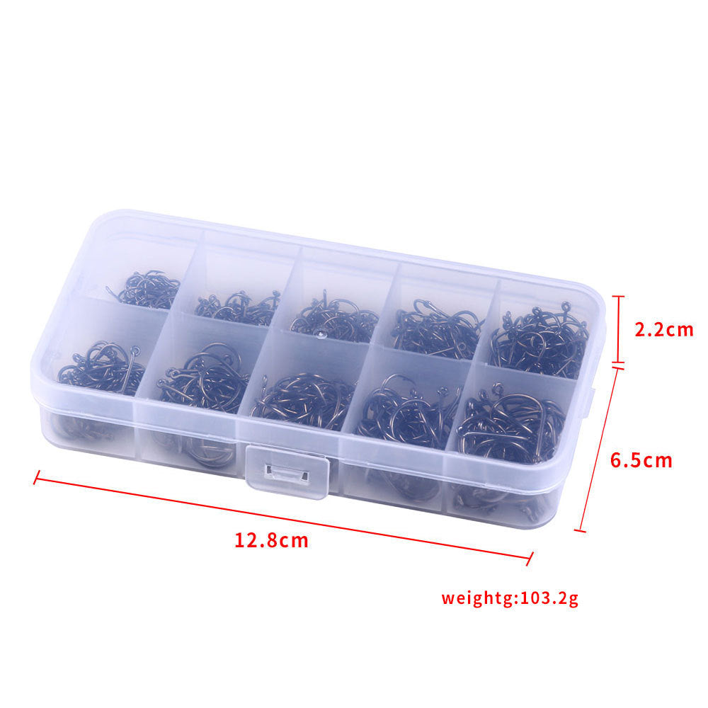 Barbed Iseni Fishing Hooks – Gold/Black, 100/500PCS