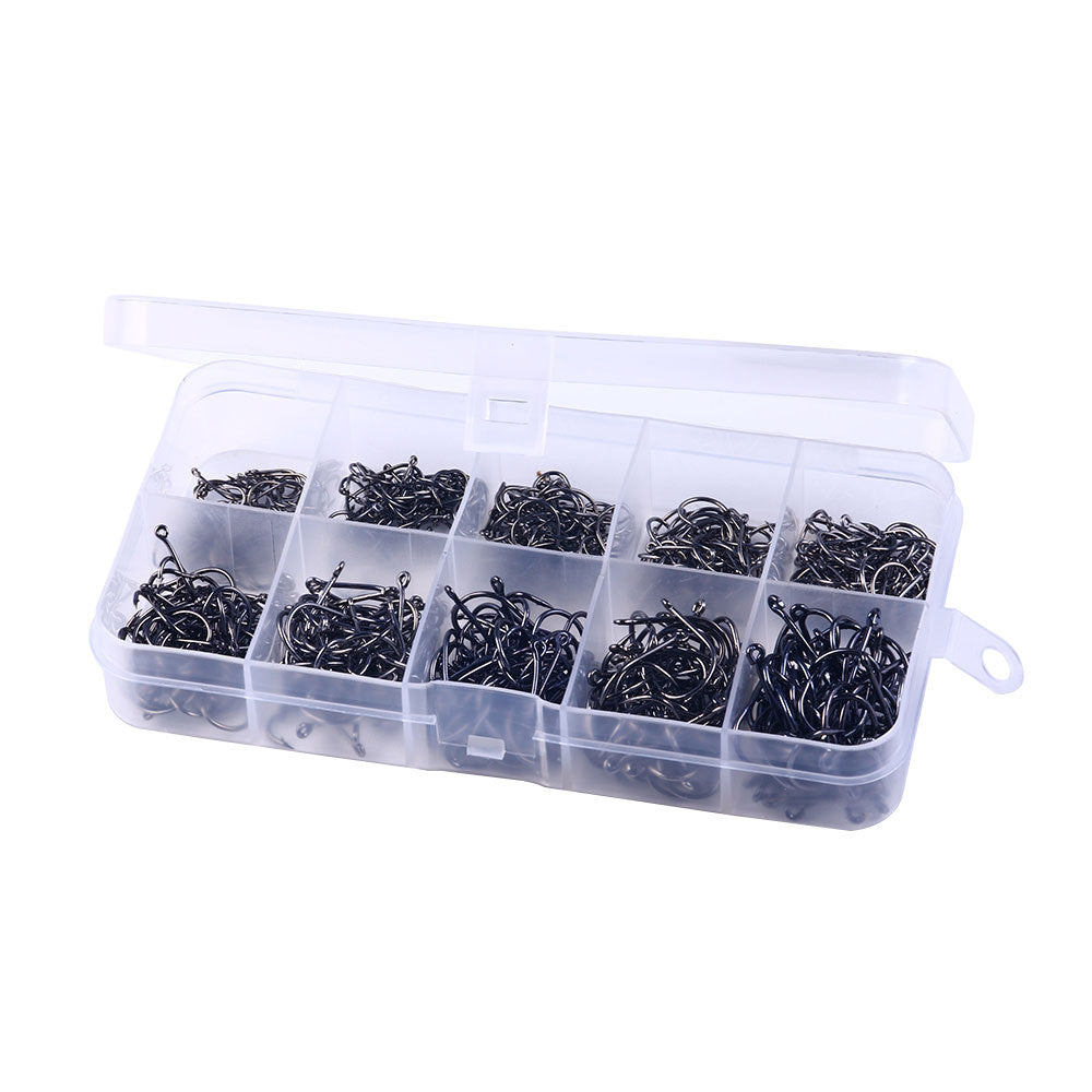 Barbed Iseni Fishing Hooks – Gold/Black, 100/500PCS