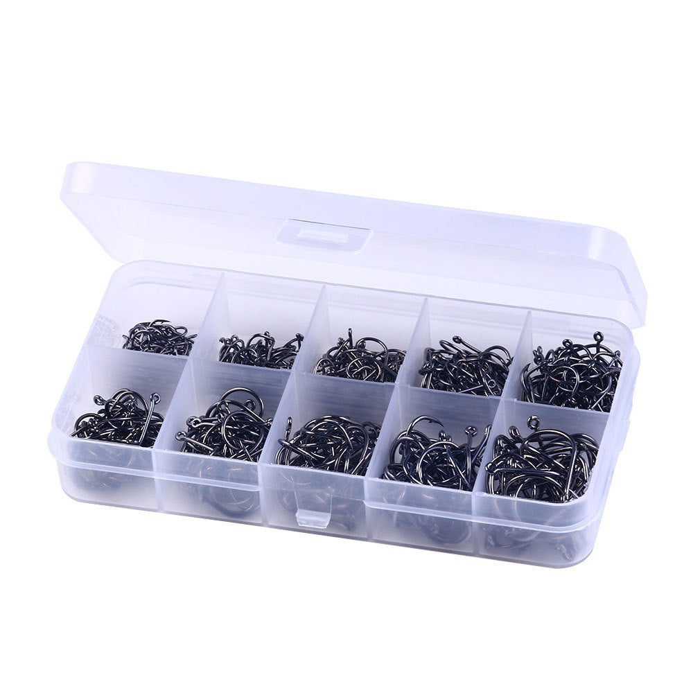 Barbed Iseni Fishing Hooks – Gold/Black, 100/500PCS