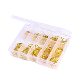 Barbed Iseni Fishing Hooks – Gold/Black, 100/500PCS