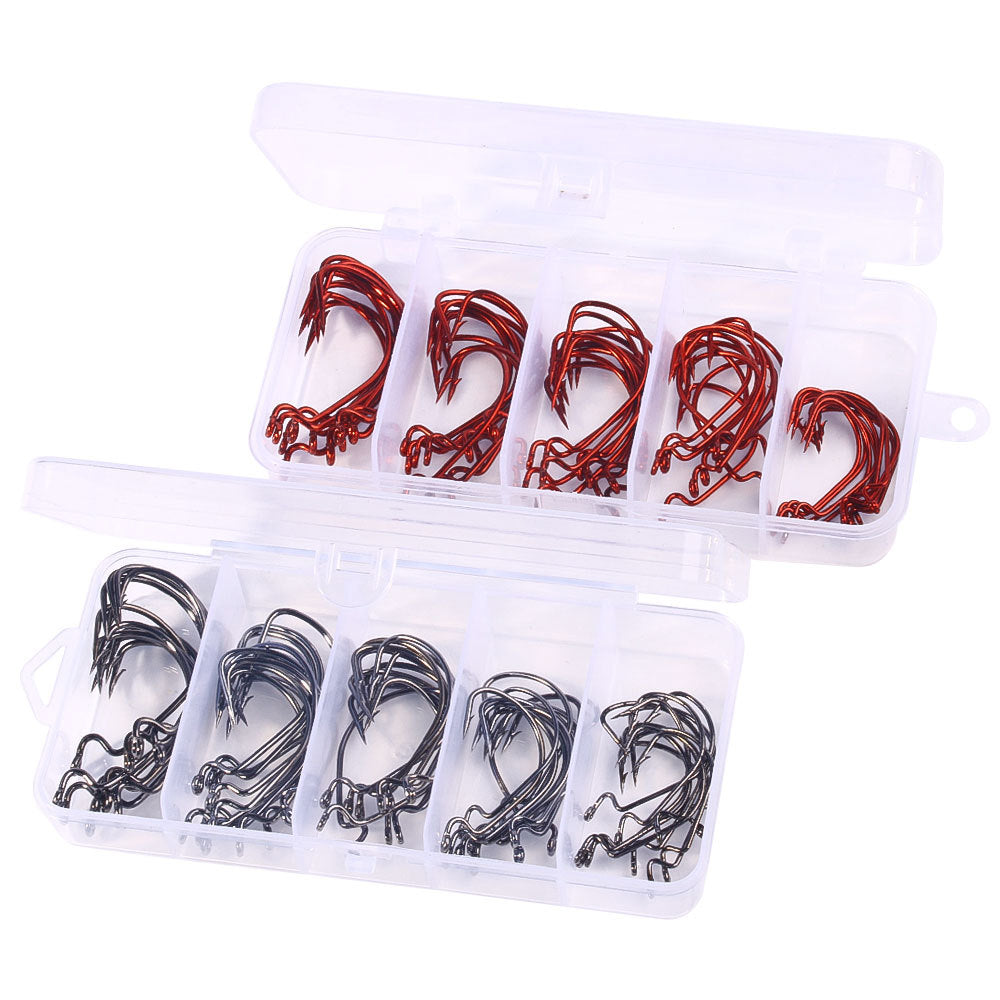 fast dissolving fishing hooks EWG Worm Hooks with Holes 50pcs Soft Bait Fishing Hooks – Hercules Fishing Tackle