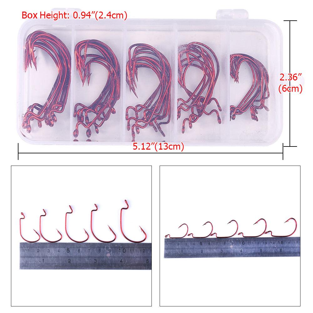 EWG Worm Hooks with Holes 50pcs Soft Bait Fishing Hooks – HERCULES Fishing Tackle