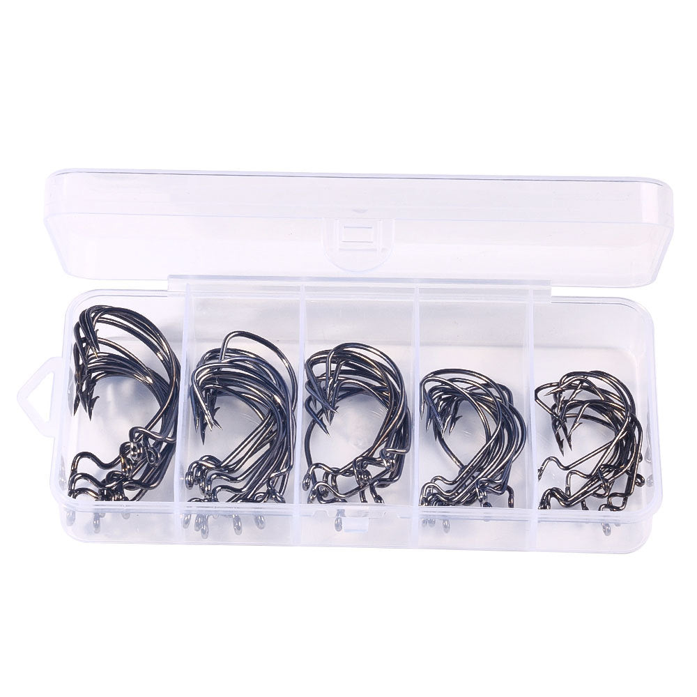 biodegradable fish hook EWG Worm Hooks with Holes 50pcs Soft Bait Fishing Hooks – Hercules Fishing Tackle