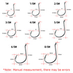 High Carbon Steel Single Hooks Black Nickel Eagle Beak Fishing Hooks HERCULES