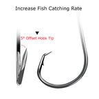 High Carbon Steel Single Hooks Black Nickel Eagle Beak Fishing Hooks HERCULES