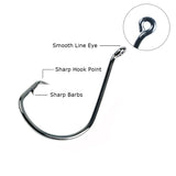 High Carbon Steel Single Hooks Black Nickel Eagle Beak Fishing Hooks HERCULES