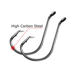 High Carbon Steel Single Hooks Black Nickel Eagle Beak Fishing Hooks HERCULES