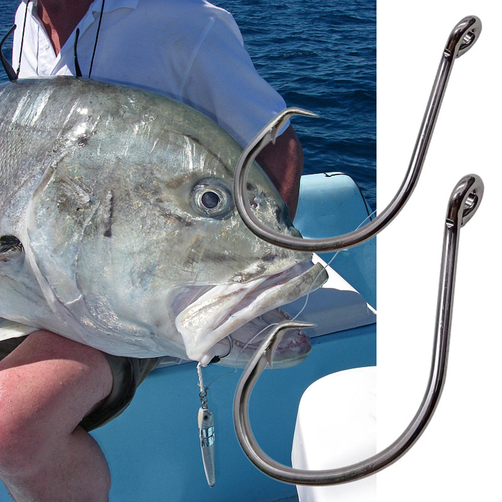 High Carbon Steel Single Hooks Black Nickel Eagle Beak Fishing Hooks HERCULES