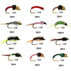 HERCULES Fly Fishing Flies Kit, Dry Flies, Wet Flies, Nymphs, Streamers with Box HERCULES SALE