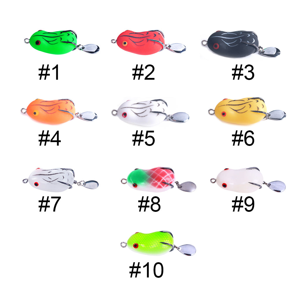 HERCULES Topwater Frog Lure Soft Fishing Lure with Sequin HERCULES