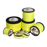 HERCULES 100M-2000M Fluorescent Yellow 6lb-100lb PE Braided Fishing Line 4 Strands HERCULES