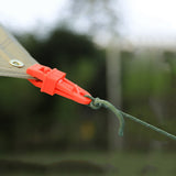 Camping Tent Guyline Clips, Wind Rope Clips, 10-Pack, 5kg Capacity HERCULES Fishing Tackle