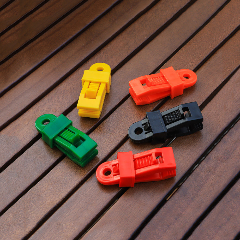 Camping Tent Guyline Clips, Wind Rope Clips, 10-Pack, 5kg Capacity HERCULES Fishing Tackle