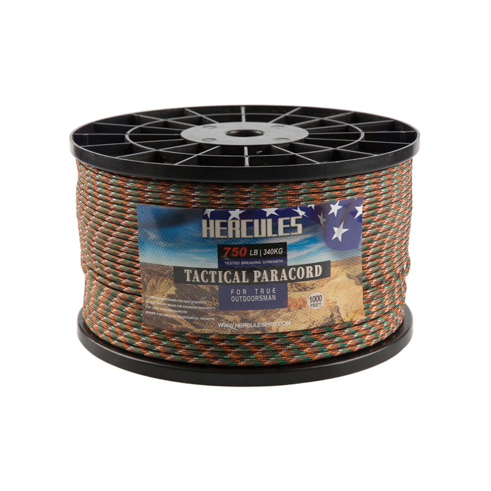 HERCULES 750 Paracord Rope 4mm Parachute Rope 1000FT HERCULES