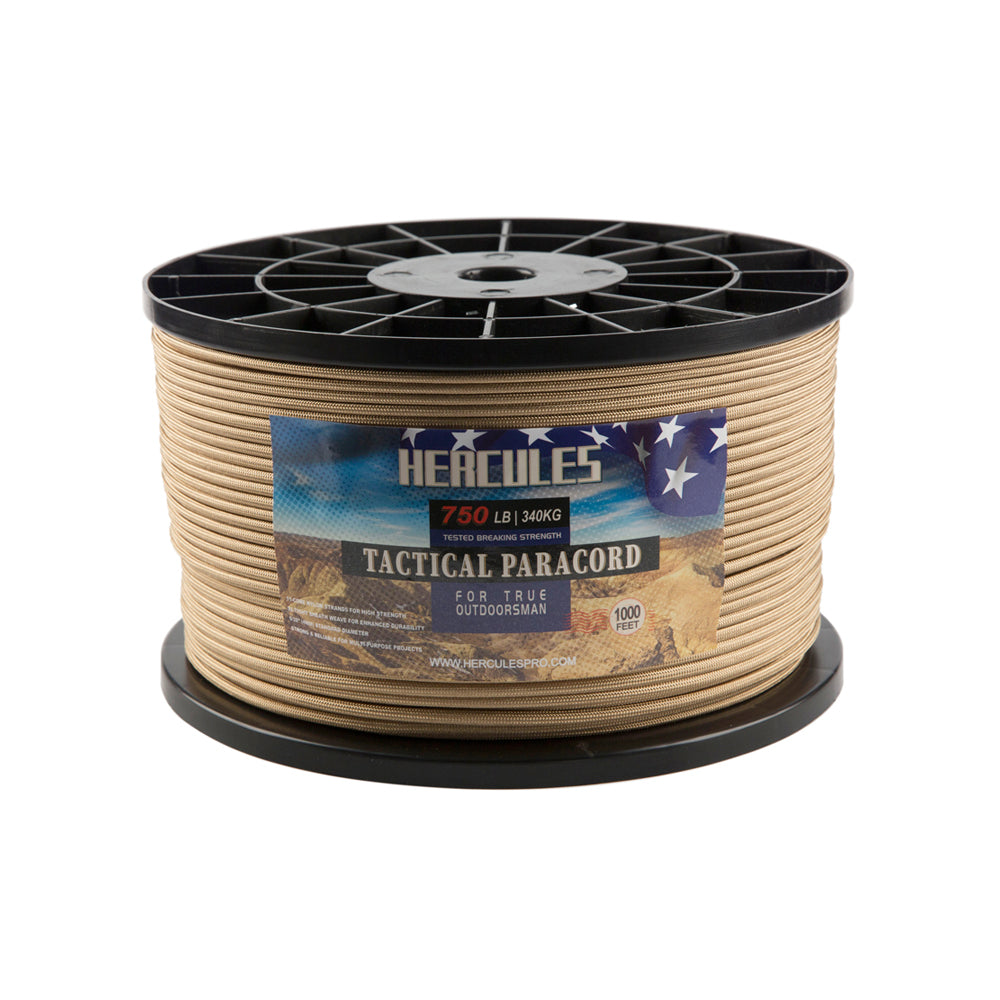 HERCULES 750 Paracord Rope 4mm Parachute Rope 1000FT HERCULES