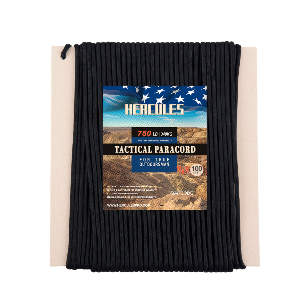 HERCULES 750 Paracord Rope 4mm Parachute Rope 100FT HERCULES