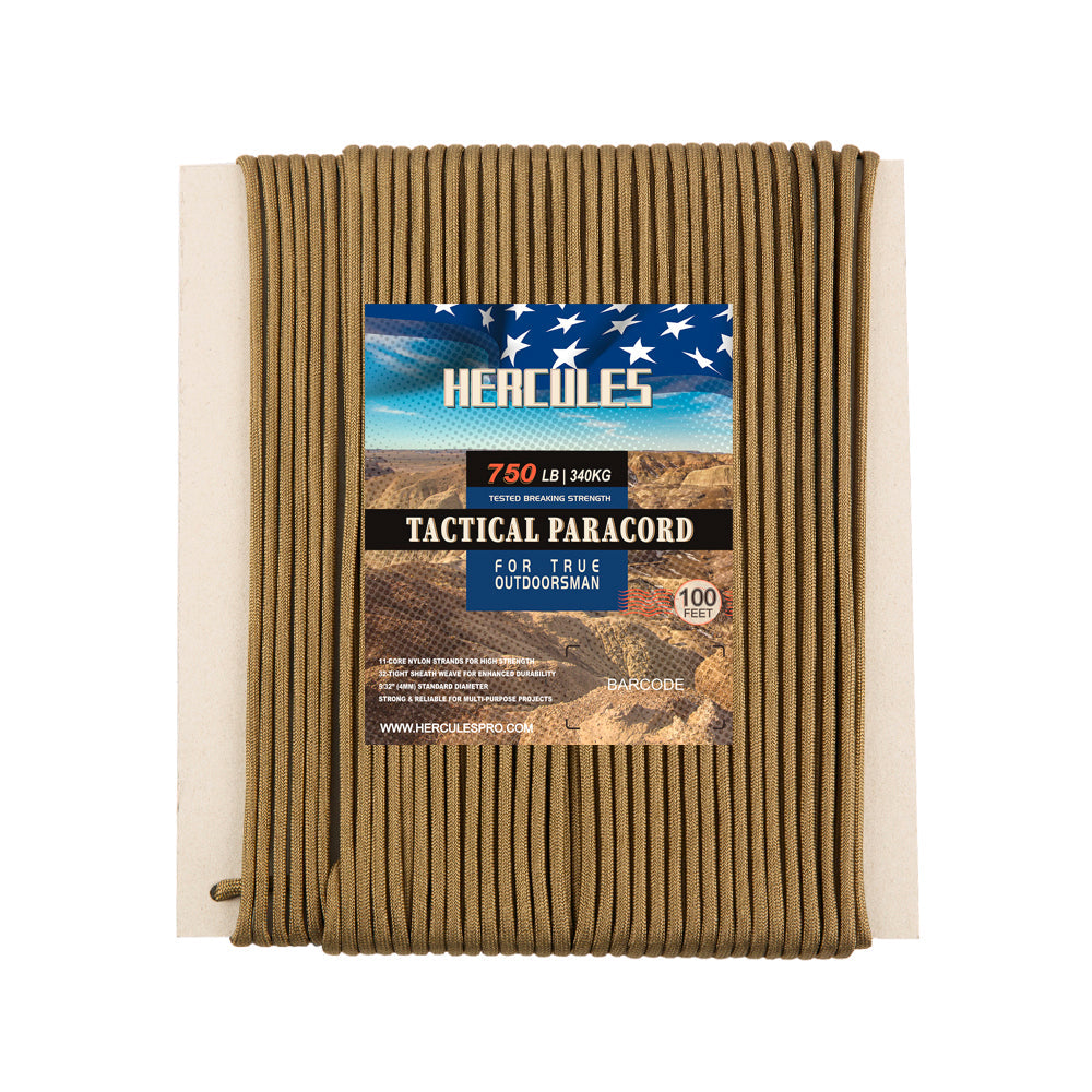 HERCULES 750 Paracord Rope 4mm Parachute Rope 100FT HERCULES
