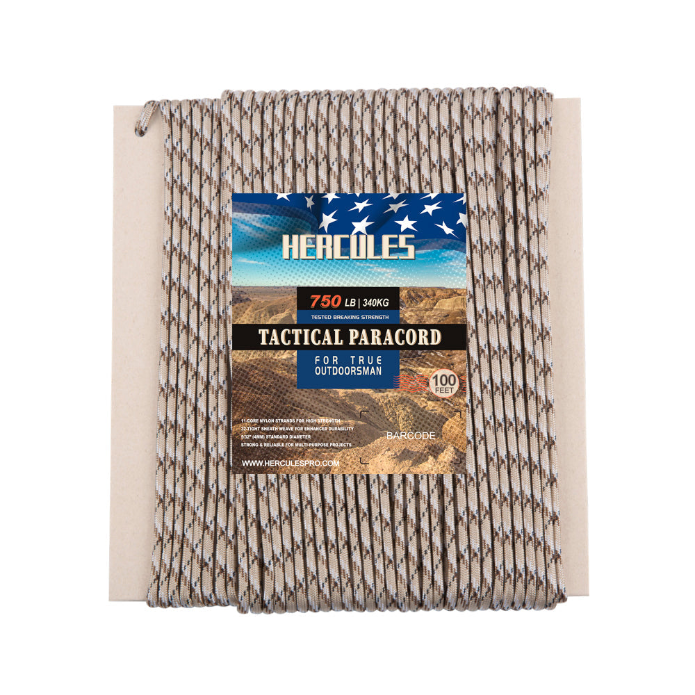 HERCULES 750 Paracord Rope 4mm Parachute Rope 100FT HERCULES