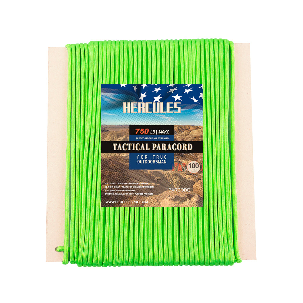 HERCULES 750 Paracord Rope 4mm Parachute Rope 100FT HERCULES