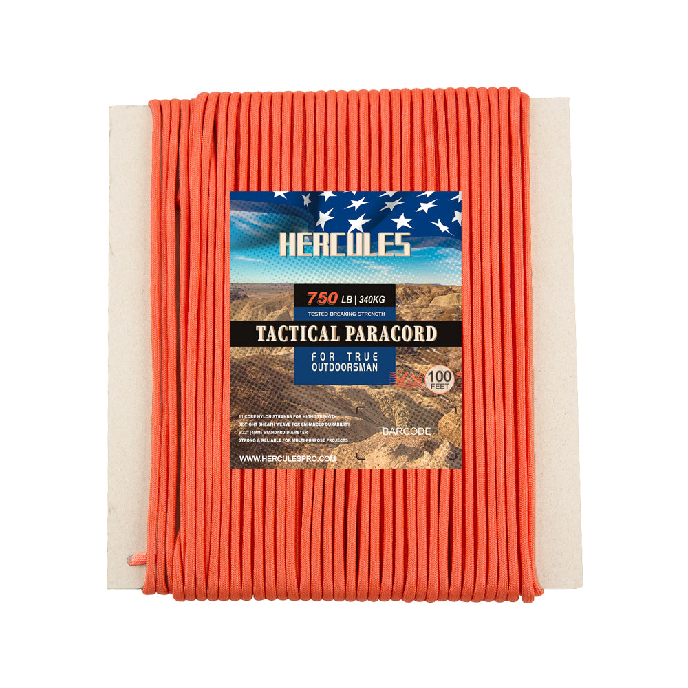 HERCULES 750 Paracord Rope 4mm Parachute Rope 100FT HERCULES