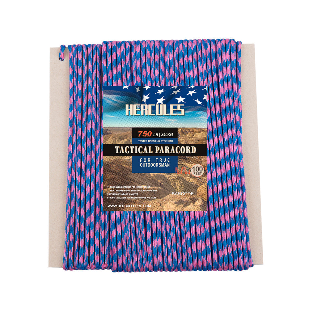 HERCULES 750 Paracord Rope 4mm Parachute Rope 100FT HERCULES