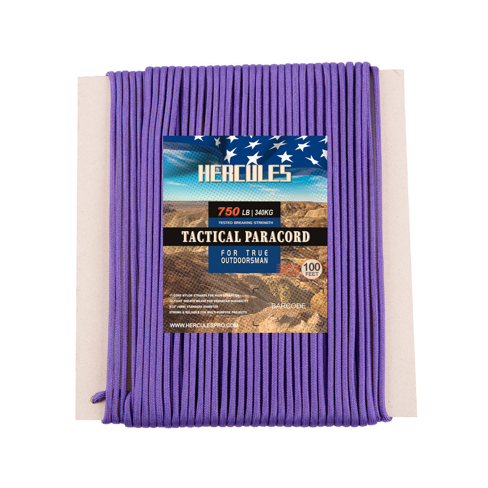 HERCULES 750 Paracord Rope 4mm Parachute Rope 100FT HERCULES