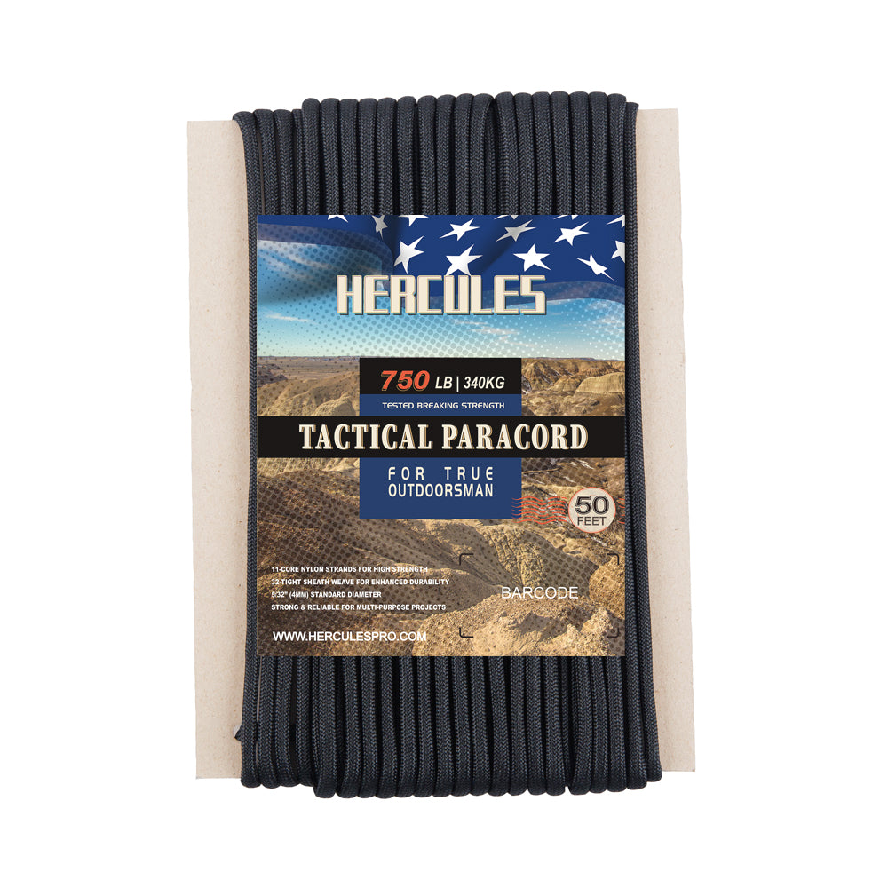 HERCULES 750 Paracord Rope 4mm Parachute Rope 50FT HERCULES