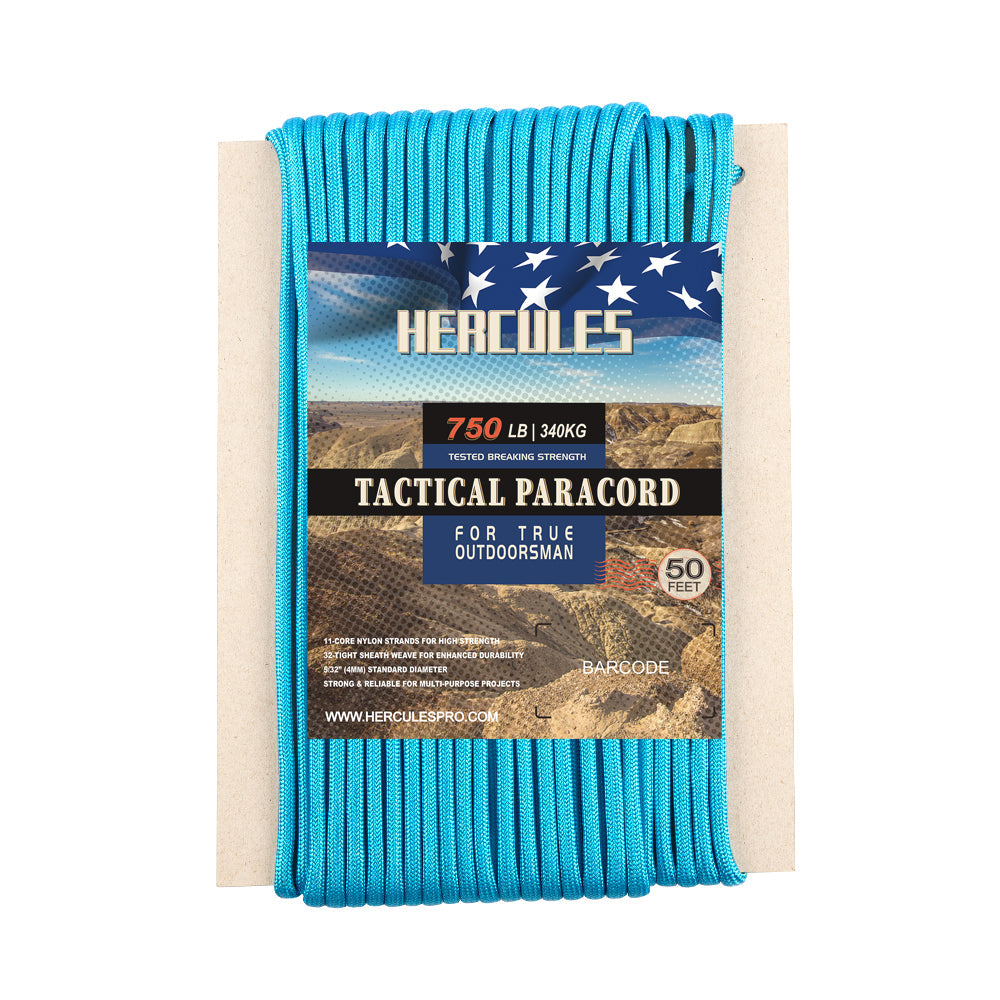HERCULES 750 Paracord Rope 4mm Parachute Rope 50FT HERCULES