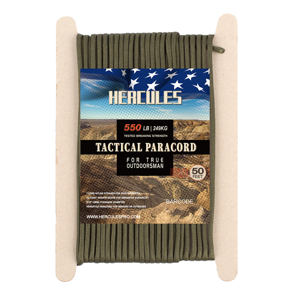 HERCULES 50FT 550 Paracord Rope Heavy Duty Parachute Cord Utility Cord HERCULES