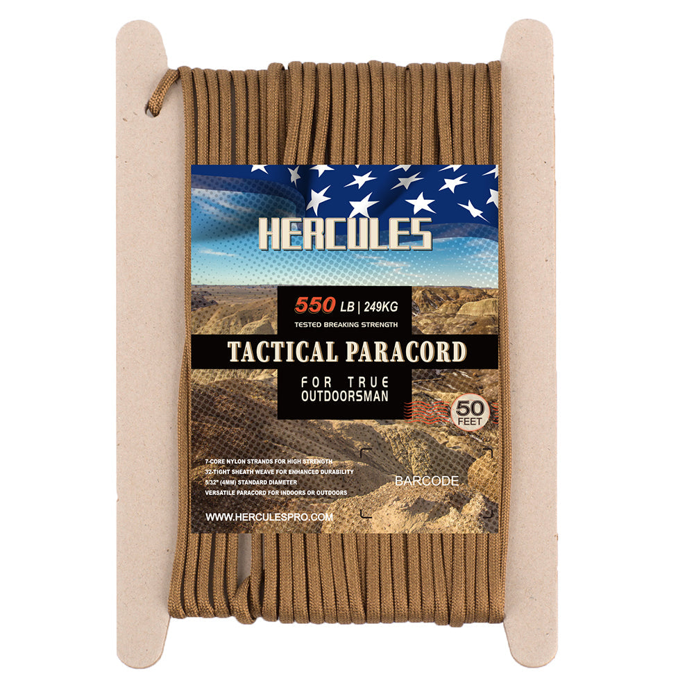 HERCULES 50FT 550 Paracord Rope Heavy Duty Parachute Cord Utility Cord HERCULES